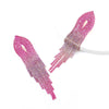 Pattern gradient color rhinestone earings