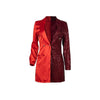 Chic red joint sequin suit jacket
