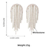 Shining rhinestone fringe earings