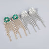 Chic rhinestone fringe earings