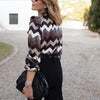 Color block lace-up print top