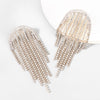 Shining rhinestone fringe earings