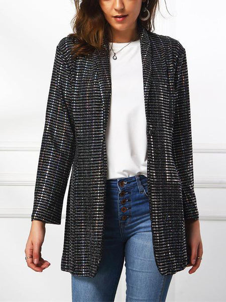 Black sequin chic suit jacket