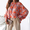 Printed women bat sleeve trendy blouse