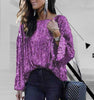 Sequins crew neck long sleeve baggy shirt