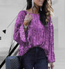 Round neck sequins simple shirt