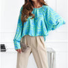 Printed women bat sleeve trendy blouse
