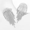 Shining rhinestone fringe earings