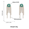 Chic rhinestone fringe earings