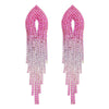 Pattern gradient color rhinestone earings