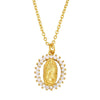 Virgin Mary geometric Pendant Necklace