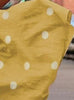 Sweet v neck dot printed beach dress