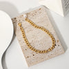 Golden chain anklet with bead
