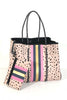 Leopard Striped Neoprene Tote