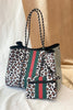 Leopard Striped Neoprene Tote