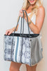 Leopard Striped Neoprene Tote