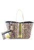 Leopard Striped Neoprene Tote