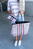 Leopard Striped Neoprene Tote