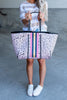 Leopard Striped Neoprene Tote