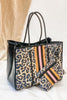 Leopard Striped Neoprene Tote