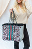 Leopard Striped Neoprene Tote