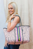 Leopard Striped Neoprene Tote