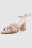 Lace Up Chunky Heel Sandals