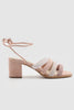 Lace Up Chunky Heel Sandals