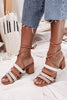 Lace Up Chunky Heel Sandals