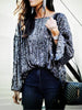 Sequins crew neck long sleeve baggy shirt