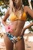 Floral Print Cross Bikini Set