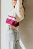 Oversized Stripe Half Zip Sweater