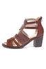 Cutout Zipper High Heel Sandals