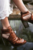 Cutout Zipper High Heel Sandals