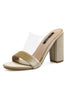 Transparency Open Toe Single Sole Slipper