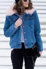 Fake Fur Collar Denim Coat