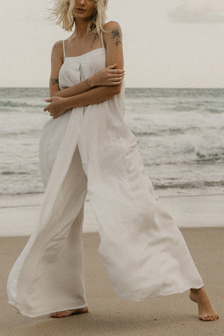 Spaghetti Straps Wide Leg Jumpsuits